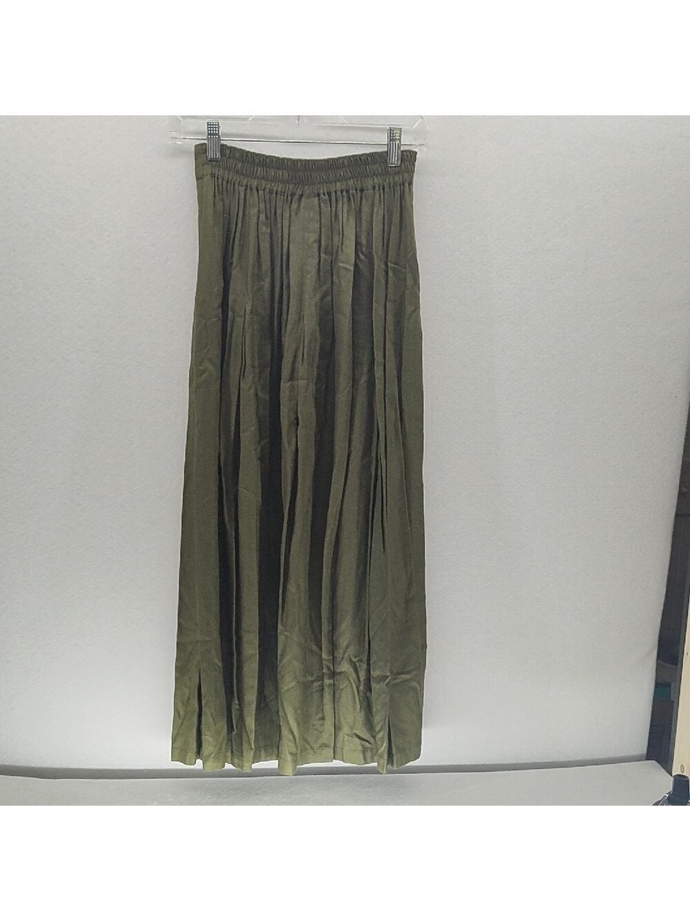 Hunter Green Maxi A-Line Resort Skirt E - Picture 3 of 3